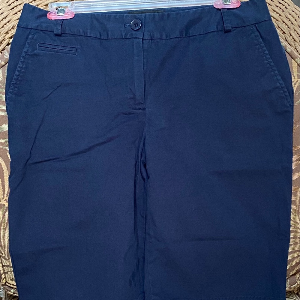Talbots Casual Bermuda Walking Shorts Navy Blue 4